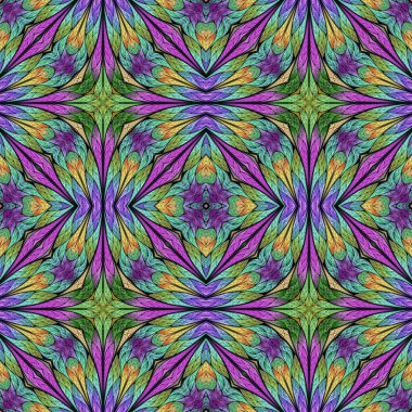 Renkli çiçek desenleri, vitray şeklinde. Davetiyeler, defter kapakları, telefon kılıfları, kartpostallar, duvar kağıtları gibi şeyler için kullanabilirsiniz. Yaratıcı tasarım için sanat.