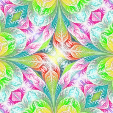 Fraktal dizaynda çiçek deseni. Yaratıcı tasarım, sanat ve eğlence için sanat. 