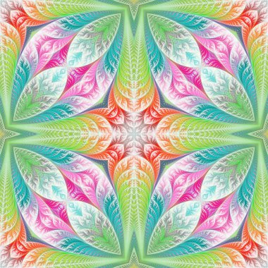 Fraktal dizaynda çiçek deseni. Yaratıcı tasarım, sanat ve eğlence için sanat. 