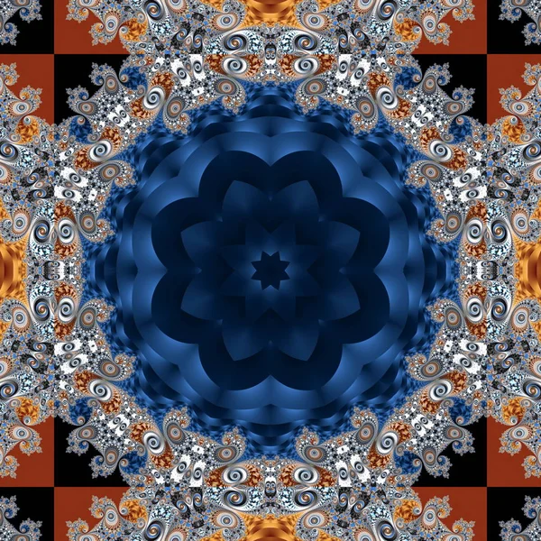 Fantastyczny Fraktal Tło Ornamentem Spiralnym Płatki Można Używać Zaproszenia Pokrywy — Zdjęcie stockowe