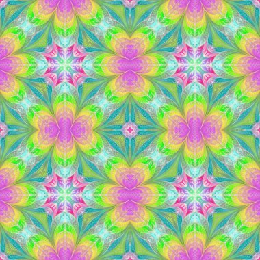 Fraktal tasarım güzel sorunsuz çiçek deseni. Yaratıcı tasarım, sanat ve eğlence için resimler. 