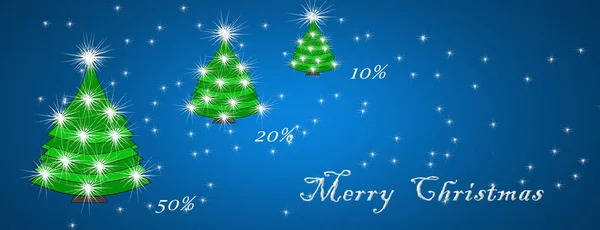 Christmas New Year Discount Card Concept Discounts — Stock Photo, Image