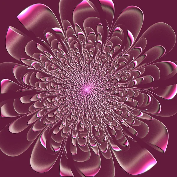 Gyönyörű Rózsaszín Virág Lila Háttér Dombornyomott Hatása Grafika Kreatív Design — Stock Fotó