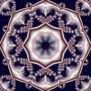 Muhteşem fraktal arka plan daire süsleme ile. Kar taneleri ajur modeli. Mary Noel ve mutlu yeni yıl Tema. 