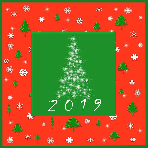 Weihnachten Und Ein Frohes Neues Jahr Winterkonzept 2019 — Stockfoto