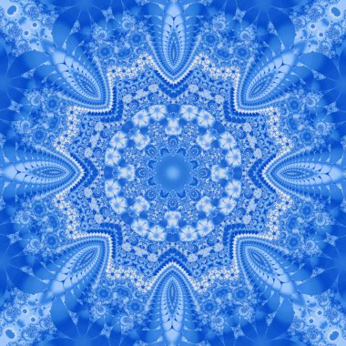 Muhteşem fraktal arka plan daire süsleme ile. Kar taneleri ajur modeli. Mary Noel ve mutlu yeni yıl Tema. 