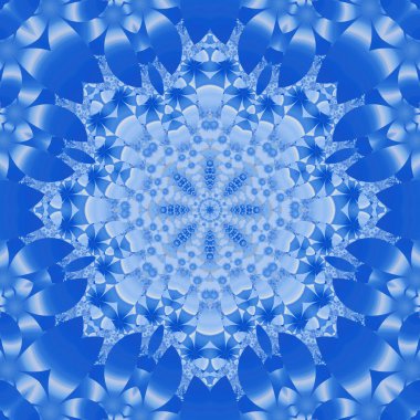 Muhteşem fraktal arka plan daire süsleme ile. Kar taneleri ajur modeli. Mary Noel ve mutlu yeni yıl Tema. 