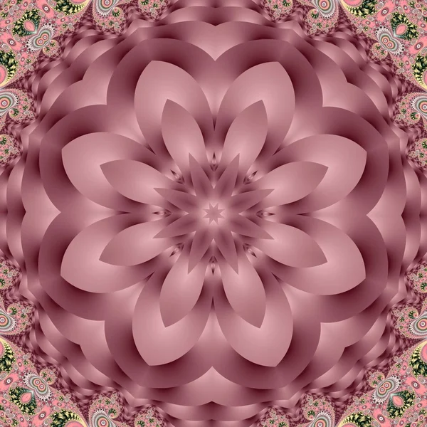 Fabulous Fractal Background Spiral Petals Ornament You Can Use Invitations — Stock Photo, Image