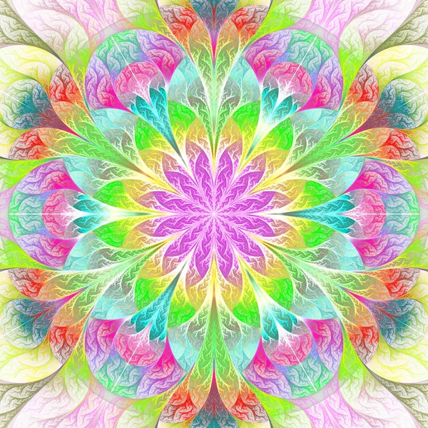 Patrón Flores Multicolor Diseño Fractal Puede Usarlo Para Invitaciones Portadas — Foto de Stock