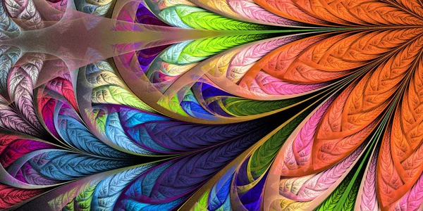 Beautiful Multicolored Fractal Flower Collection Frosty Pattern You Can Use — Stock Photo, Image