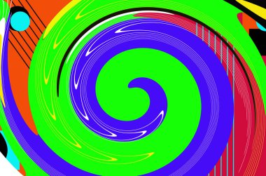 Parlak renkli arka planda avangart bir tarzda. Kutlama ve reklam için doku birimleri.