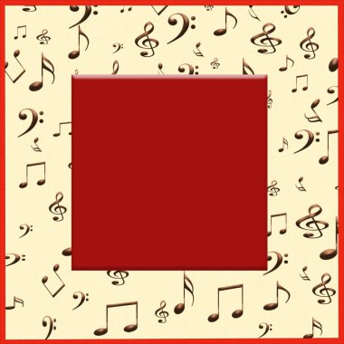 Yaratıcı kavramı arka plan müzik notaları ve metniniz için boş bir sembollerle. 