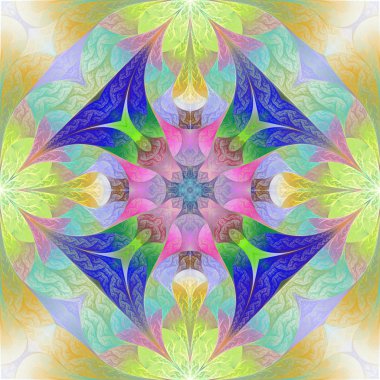 Mozaik tarzda çok renkli çiçek deseni. Davetiyeler, defter kılıfları, telefon kılıfları, kartpostallar, duvar kağıtları için kullanabilirsin. Yaratıcı tasarım, sanat ve eğlence için sanat.