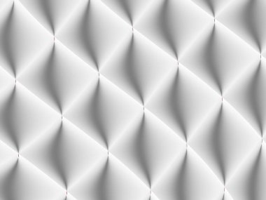 3D dekore edilmiş beyaz ve açık gri edikula yinelenen bir desen. Arka planlar, şablonlar, arka planında, yüzey, Tekstil ve kumaş tasarımlar için futuristik geometrik monokrom tasarım
