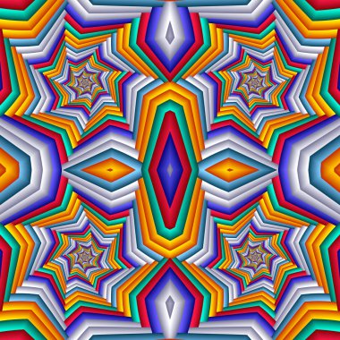 Çok renkli Seamless soyut şenlikli canlı modeli. Kiremitli etnik