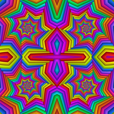 Çok renkli Seamless soyut şenlikli canlı modeli. Kiremitli etnik