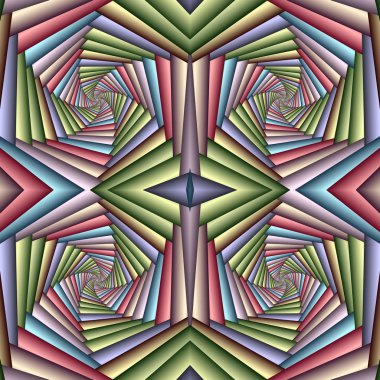 Çok renkli kesintisiz soyut şenlikli model. Kiremitli ethni