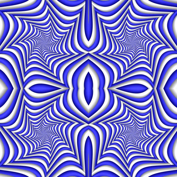 Naadloze abstracte feestelijke patroon, blauw en wit. Betegelde etnische — Stockfoto