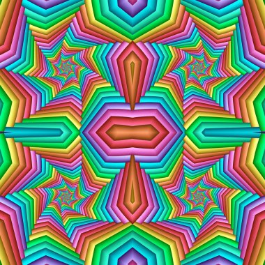 Çok renkli kesintisiz soyut şenlikli model. Kiremitli ethni