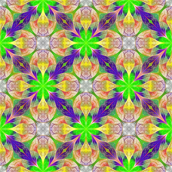Patrón de flores multicolor en diseño fractal. Puedes usarlo para... — Foto de Stock