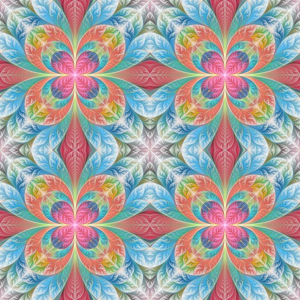 Fraktal tasarım güzel sorunsuz çiçek deseni. Sanat için