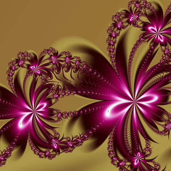 Flower fractal pattern. You can use it for invitations, notebook — Stock Photo, Image