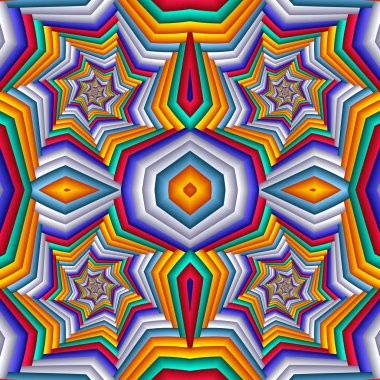 Çok renkli Seamless soyut şenlikli canlı modeli. Kiremitli etnik