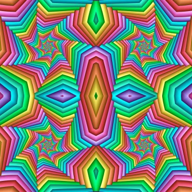 Çok renkli kesintisiz soyut şenlikli model. Kiremitli ethni