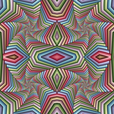 Çok renkli kesintisiz soyut şenlikli model. Kiremitli ethni