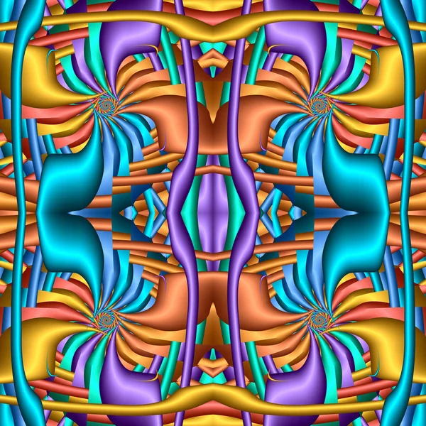 Multicolor Seamless abstract festive vivid pattern. Fantasy shap — Stock Photo, Image