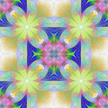 Çok renkli çiçek deseni mozaik tarzı. Sen-ebilmek kullanma o için 