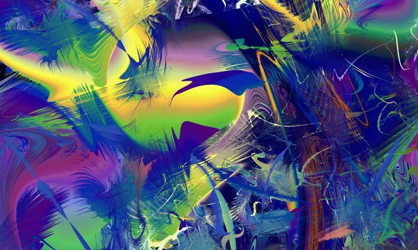 Abstrakte moderne Kunst Hintergrund. Farbe in Bewegung zum Thema o — Stockfoto
