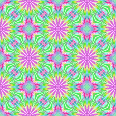 Vitray pencere stili güzel sorunsuz çiçek deseni.