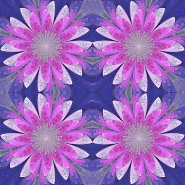 Vitray pencere stili çok renkli çiçek desenli. Sen c