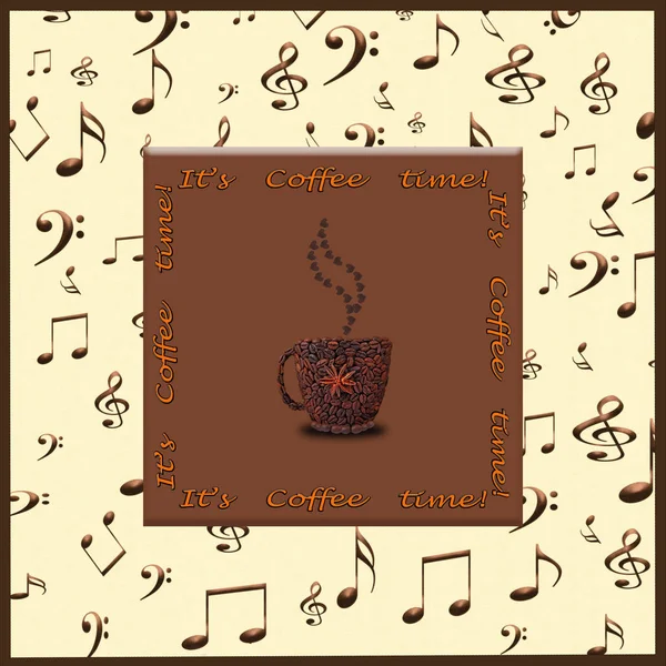 Egy csésze kávé és szívek fotó kreatív koncepció készült co — Stock Fotó