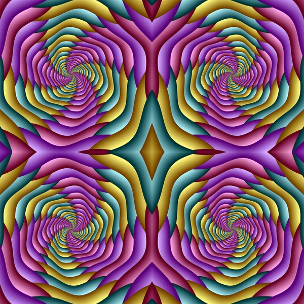 Swirl sömlös abstrakt festlig pastell mönster. Kaklad etnisk Pat — Stockfoto