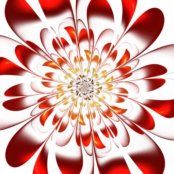 Beautiful red flower on white background. Artwork for creative d — Stock Photo, Image