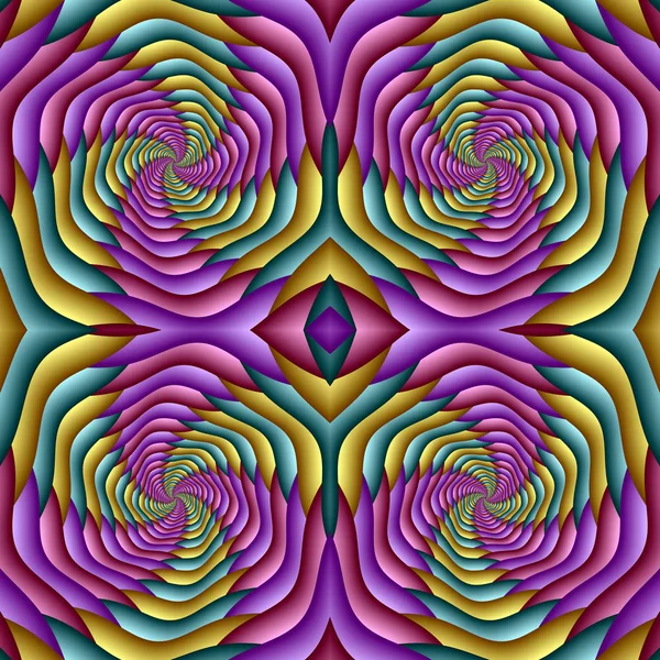 Swirl sömlös abstrakt festlig pastell mönster. Kaklad etnisk Pat — Stockfoto