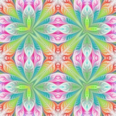 Fraktal tasarım çiçek deseni. Yaratıcı tasarım, sanat bir