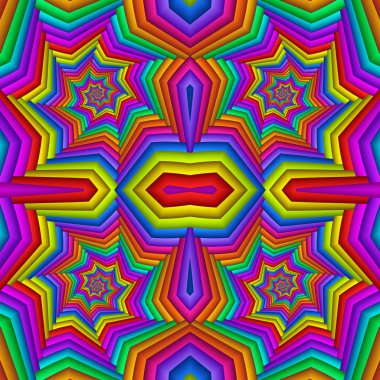 Çok renkli Seamless soyut şenlikli canlı modeli. Kiremitli etnik