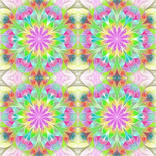 Patrón de flores multicolor en diseño fractal. Puedes usarlo para... —  Fotos de Stock