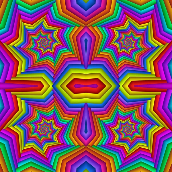 Multicolor Inconsútil patrón vivo festivo abstracto. Azulejos étnicos — Foto de Stock