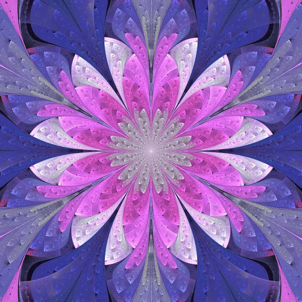 色とりどりのフラクタルの花ステンド グラス ウィンドウ スタイル。プログレスバ — ストック写真