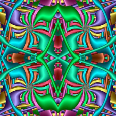 Çok renkli Seamless soyut şenlikli canlı modeli. Fantezi shap