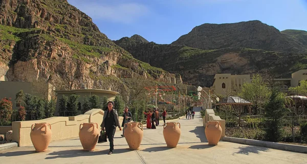 Turkmenistan, Village Gorge - March 23, 2019: Entrance to the co — Stock Photo, Image