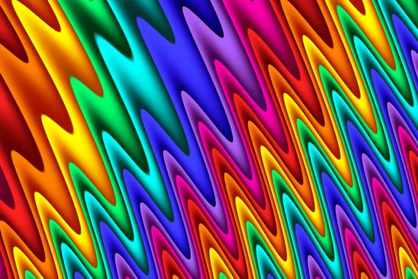 明るい虹波状の抽象的な背景。芸術家の創造的なデ — ストック写真
