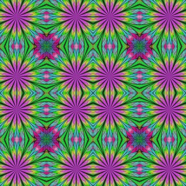 Vitray pencere stili güzel sorunsuz çiçek deseni.