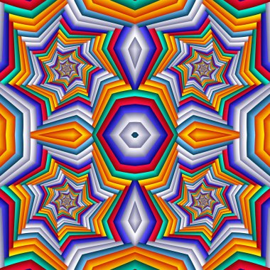 Çok renkli Seamless soyut şenlikli canlı modeli. Kiremitli etnik