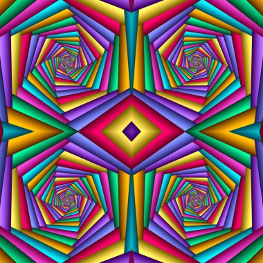 Çok renkli Seamless soyut şenlikli canlı modeli. Kiremitli etnik