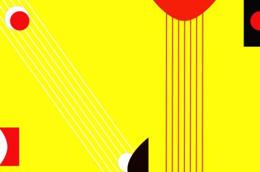 Parlak renkli arka planda avangart bir tarzda. Doku birimleri için 